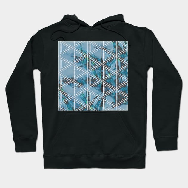 Blue crystal triangle Hoodie by Gabe Silva